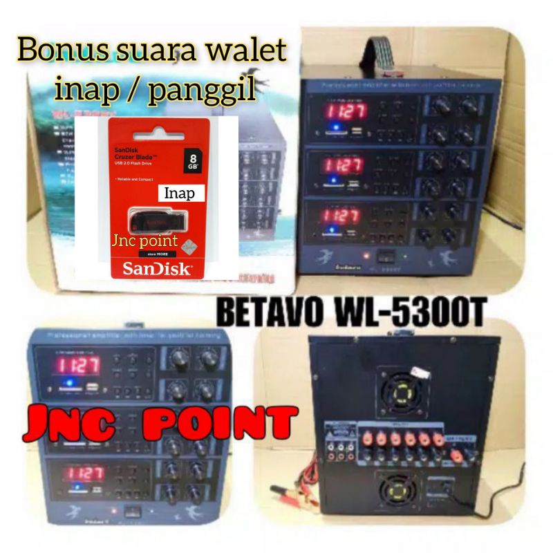 AMPLI WALET BETAVO WL 5300T PROFESIONAL AMPLIFIER TIMER bonus suara walet