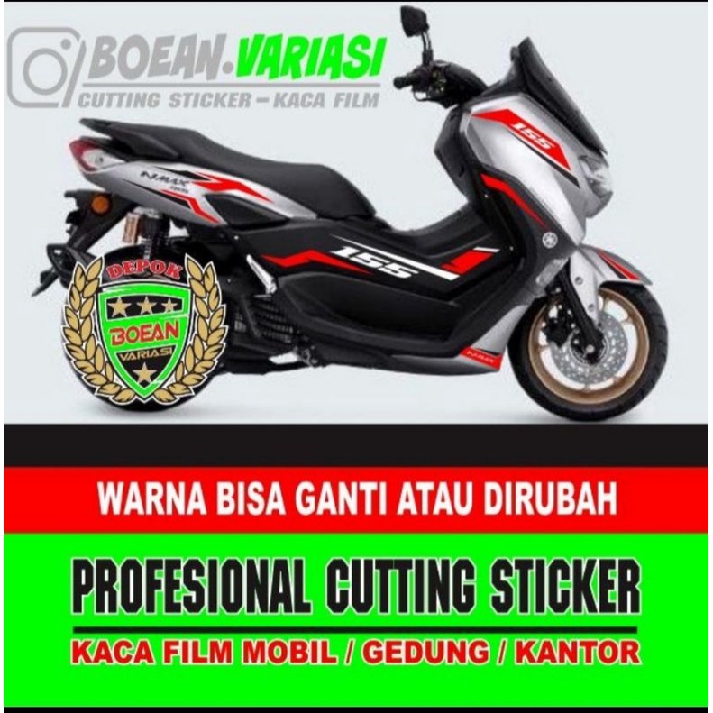 Cutting sticker nmax 155 silver striping nmax 155
