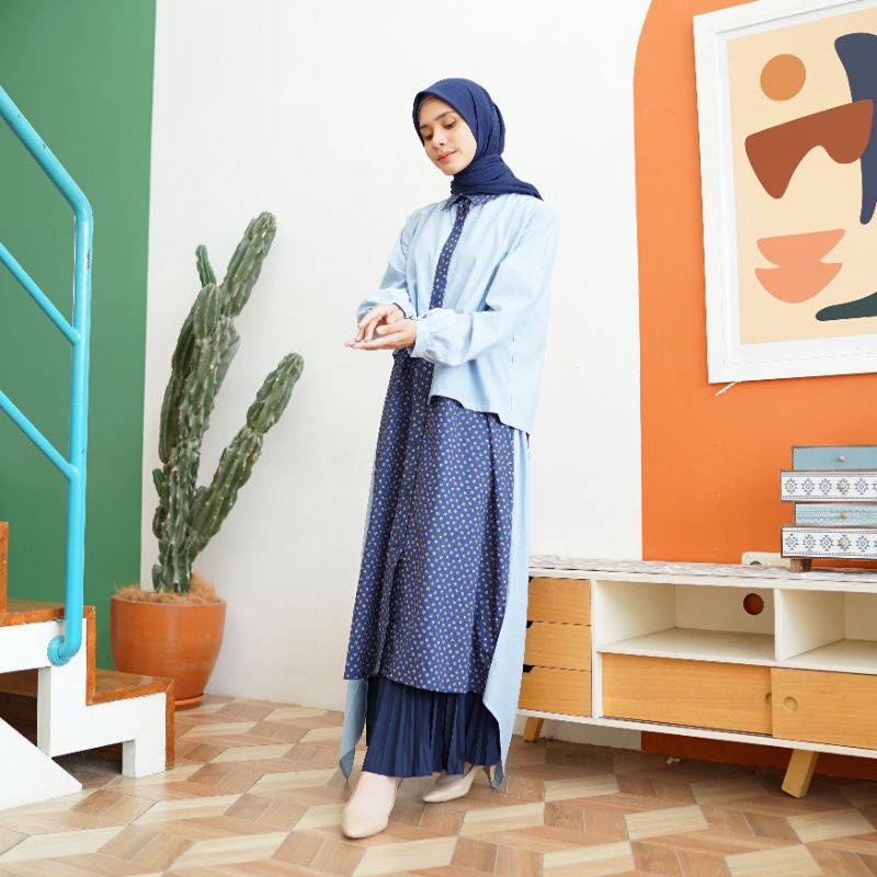 Eleanorre Unaysa Midi Dress Muslim Wanita