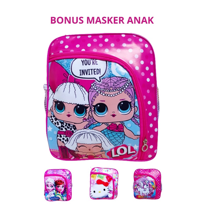 BISA COD / BAYAR DI TEMPAT/ TAS RANSEL / BONUS MASKER /TAS SEKOLAH ANAK PEREMPUAN / TAS KARAKTER / TAS PAUD / TAS TK / TAS NGAJI