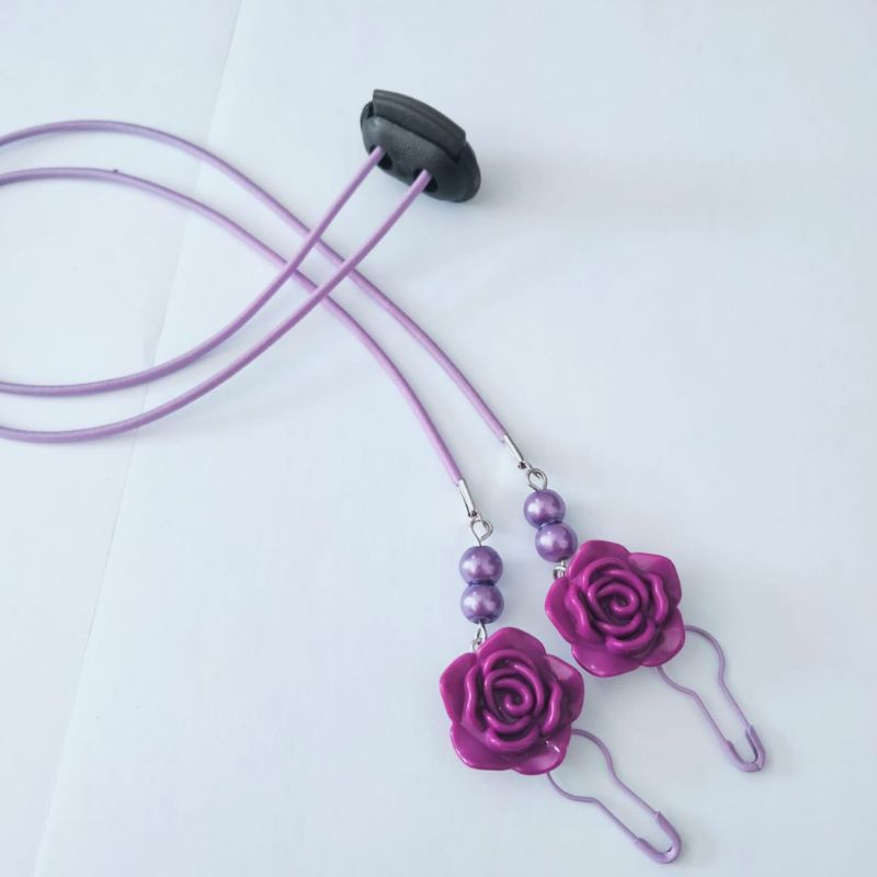 Strap masker 2in1 mawar resin/ strap masker bisa untuk konektor