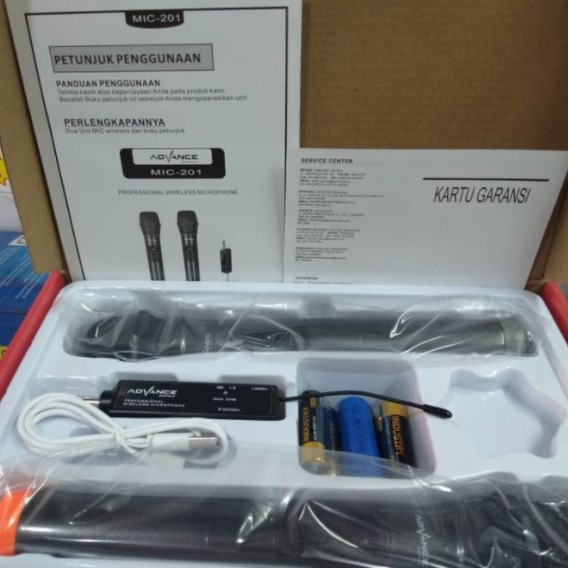 Microphone Double Wireless Advance MIC 201 Profesional Mikrofon