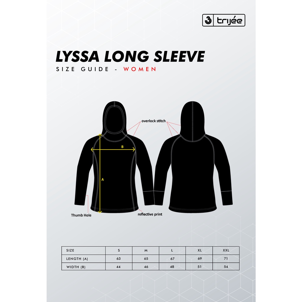 Trijee Baju Olahraga Lengan Panjang Wanita Lari/Casual/Outdoor/ Lyssa  - Black