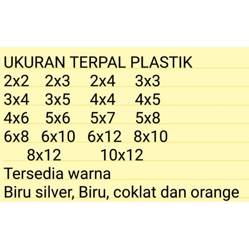 Terpal Plastik Tenda merk gajah lampung ukuran 4x6mtr tebal A3 kwalitas bagus