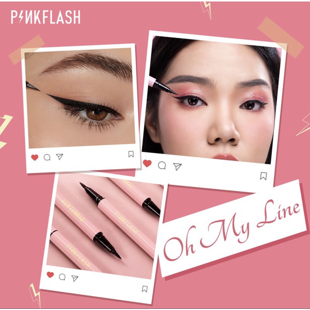 PINKFLASH OhMyLine Liquid Eyeliner Evenly Pigmented Long Lasting Waterproof Black