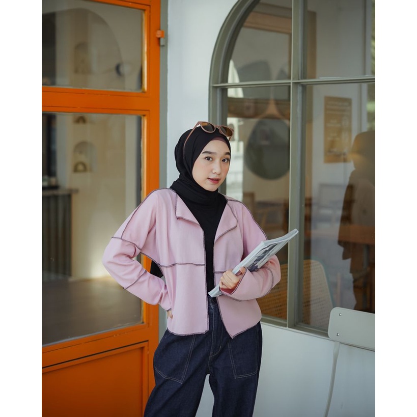 DISKON CAMELIA CARDI - cardi waffle / cardi masakini / cardigan wanita / outer cardigan / outer waffle