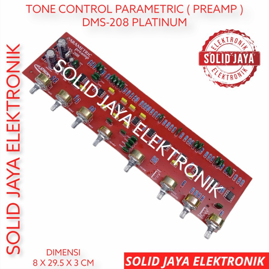 KIT TONE CONTROL PARAMETRIC DMS 208 DMS208 PLATINUM PREAMP TONE KONTROL AUDIO PARAMETRIK DMS-208 DMS 208 TONE KONTROL PLATINUM ASLI ORIGINAL