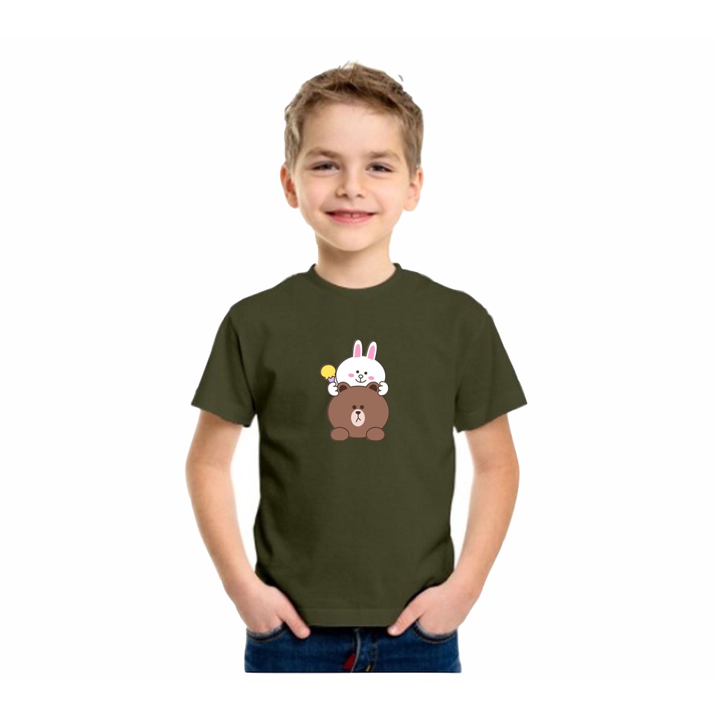 Kaos oblong anak anak bergambar print digital unisex bisa di pakai laki laki dan perempuan 005