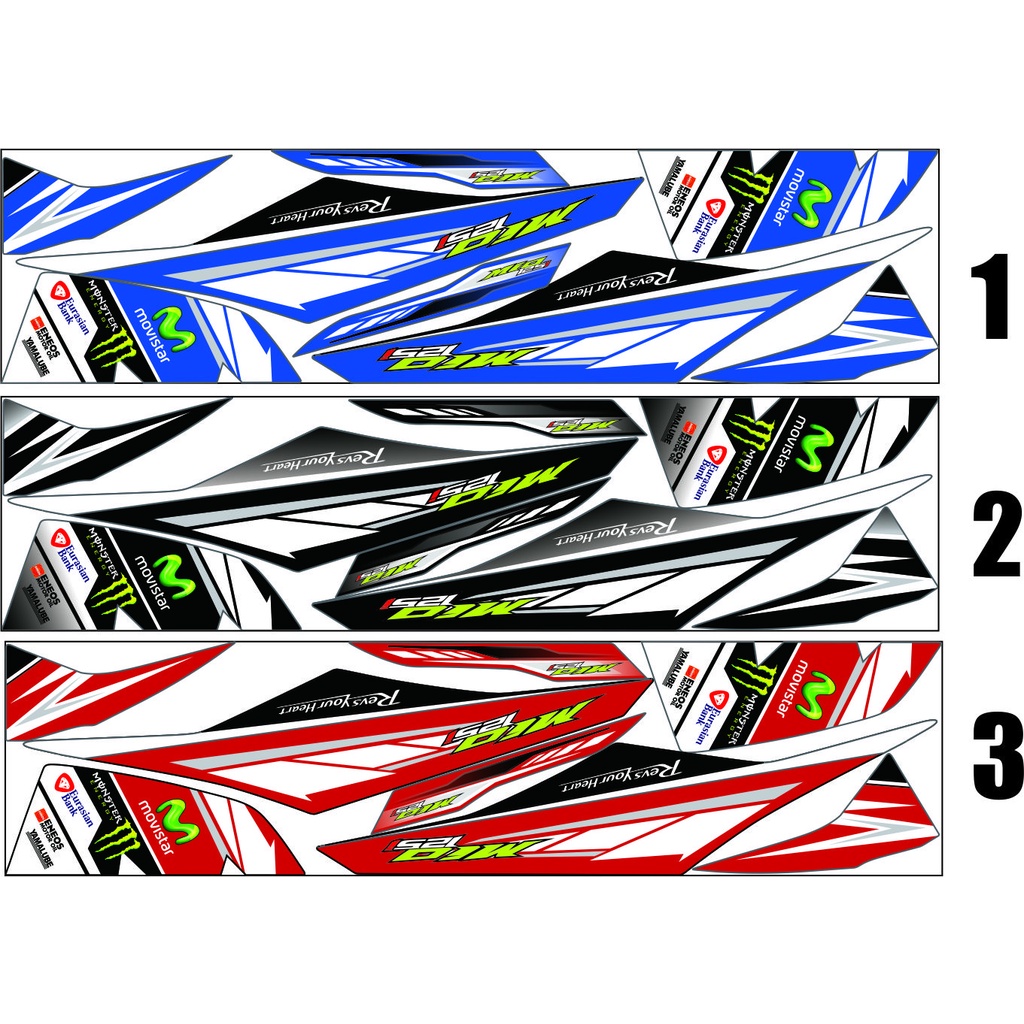 VARIASI STIKER STIKER MOTOR MIO M3 FI / STRIPING MOTIF RACING YAMAHA MIO M3 VARIASI RACING MIO M3 ST