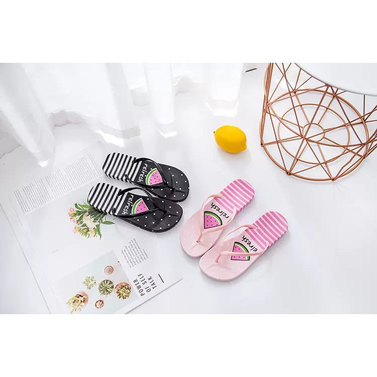 [LOKAL] DOMMO - D5075 Sandal WATERMELON SEMANGKA JELLY TERBARU Sendal Flipflop