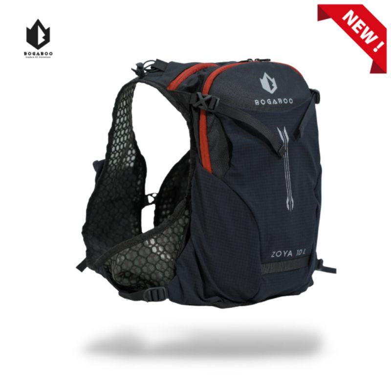 Tas Hydropack trail running BOGABOO zoya 10 L - tas lari - tas running - tas motorcross - tas sepeda - tas waterbladder - vest pria wanita - tas hiking - bycycle backpack - tas marathon - tas rompi - tas olahraga - tas punggung sepeda