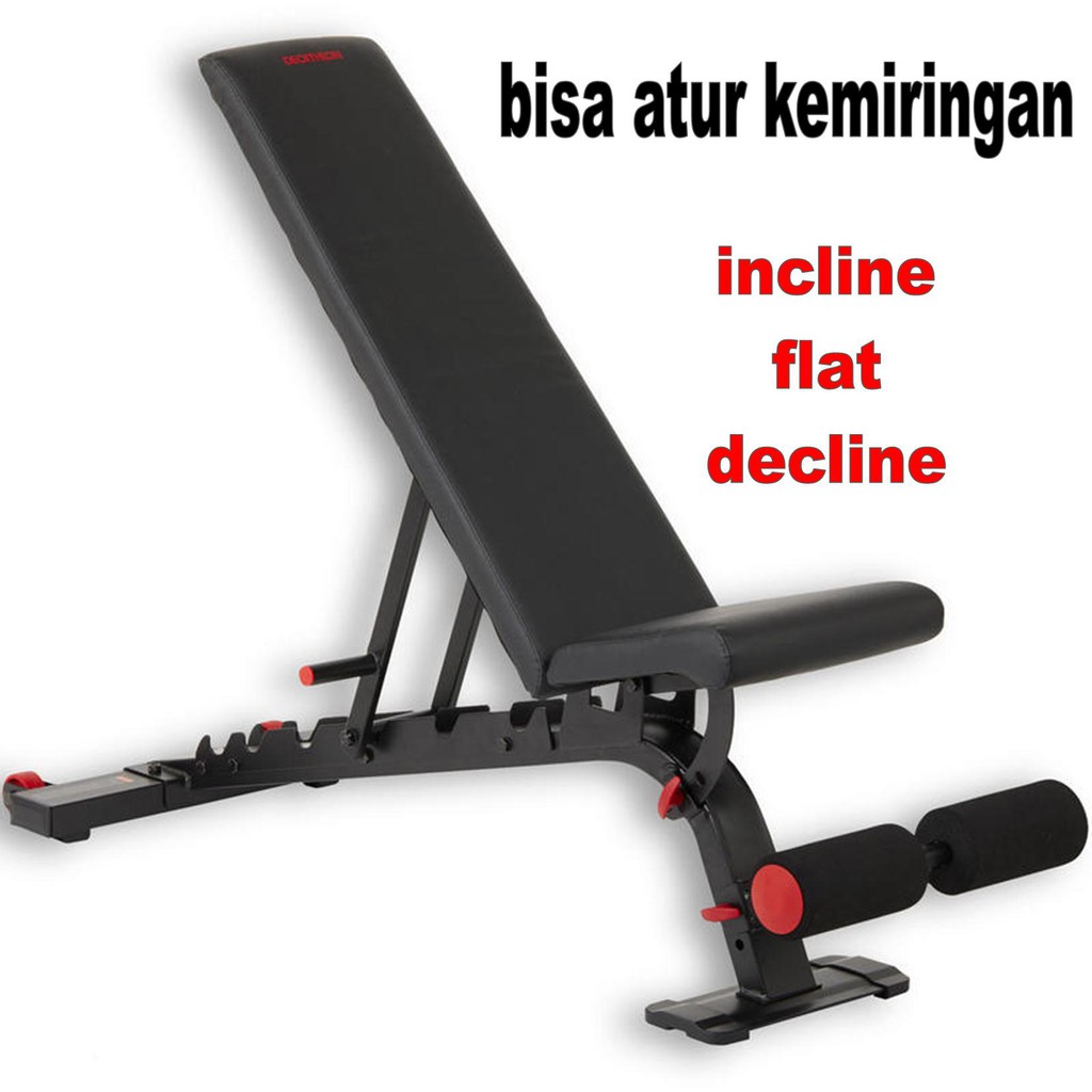 sit up bench press adjustable bangku kursi fitnes fitness gym multi reinforced incline flat decline