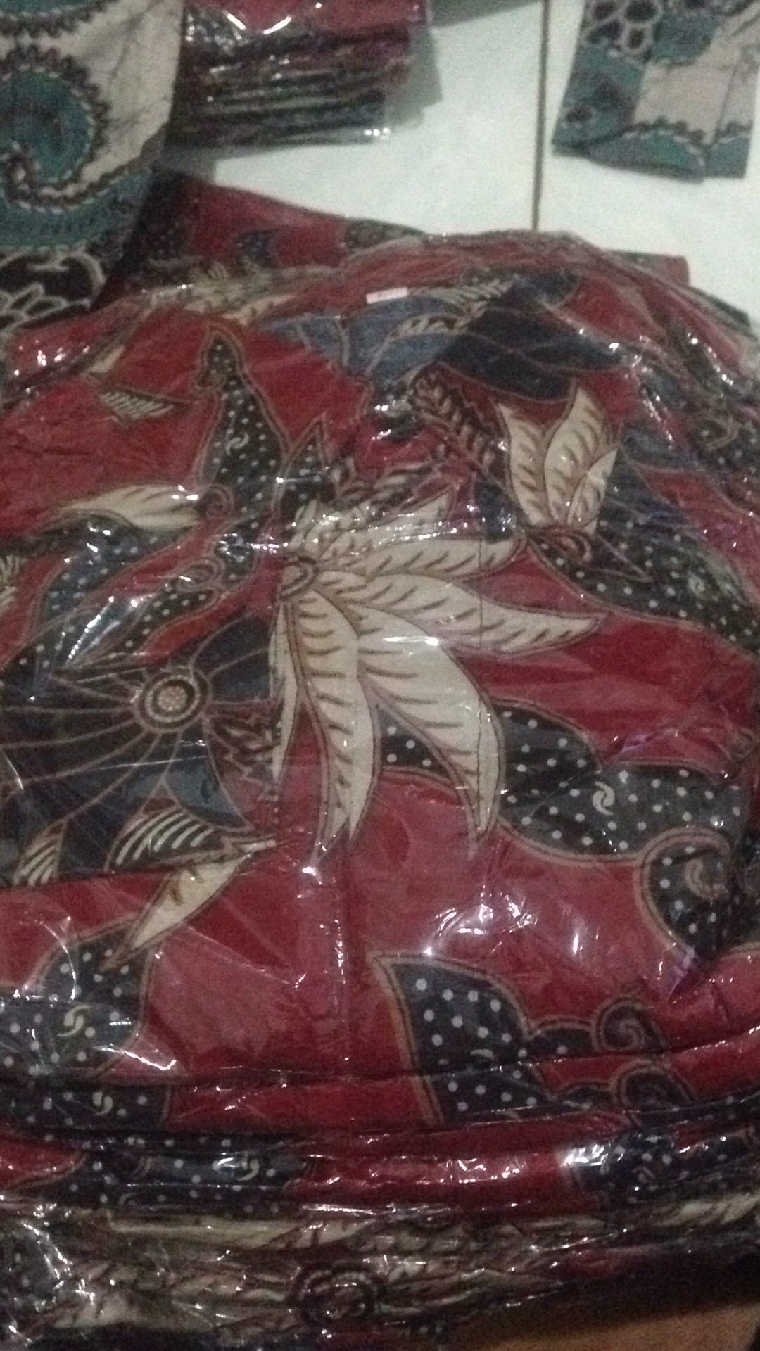 Kemeja Batik Lengan Panjang Wayang Coklat Toska Navy Modis Casual Trendy M L Xl Batik Pekalongan