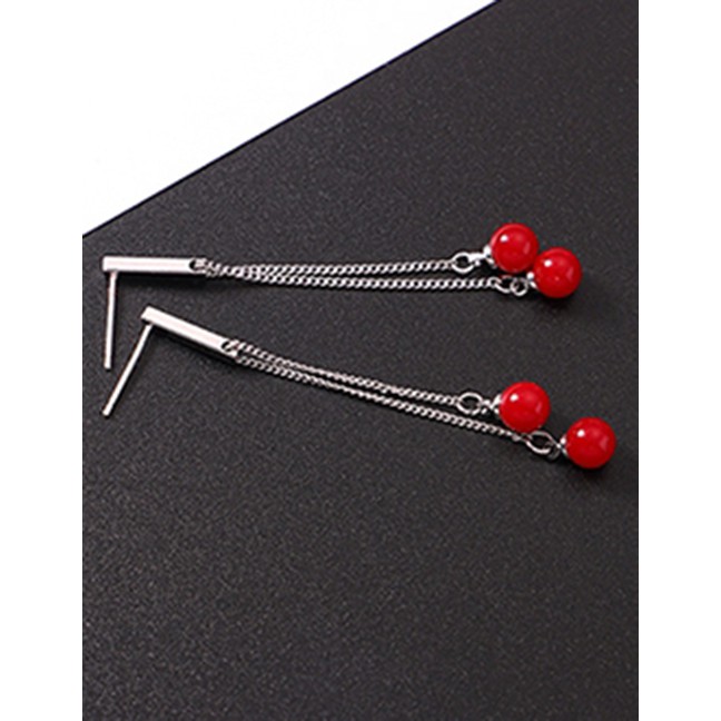 LRC Anting Tusuk Simple Pearl Decorated Earrings Y609XX