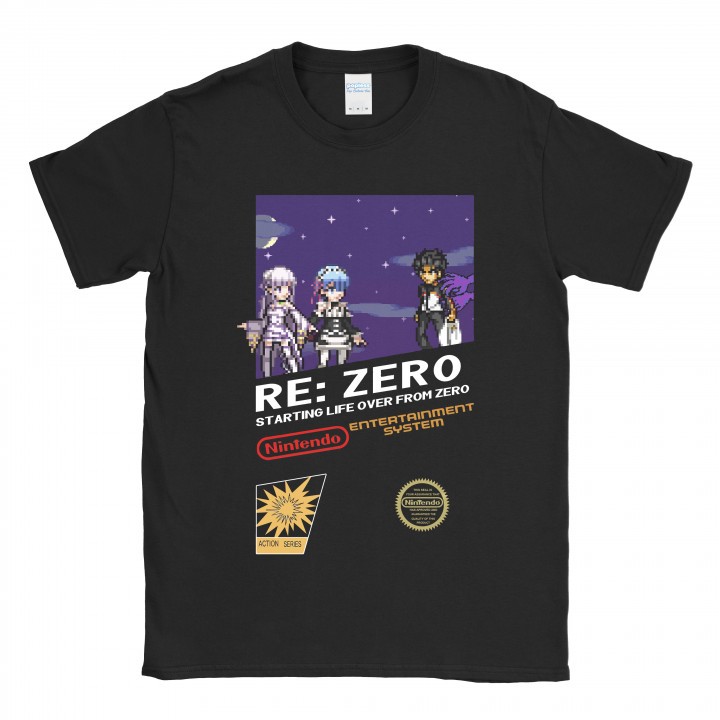 Baju Kaos Re Zero 8 Bit