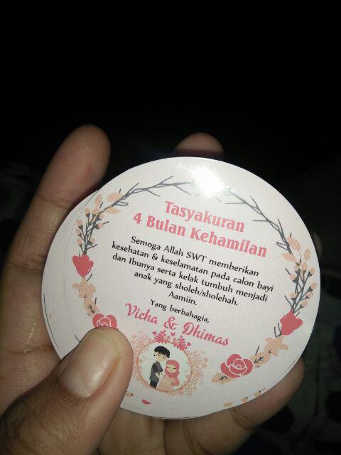 Stiker Lingkaran Syukuran 4 Bulanan