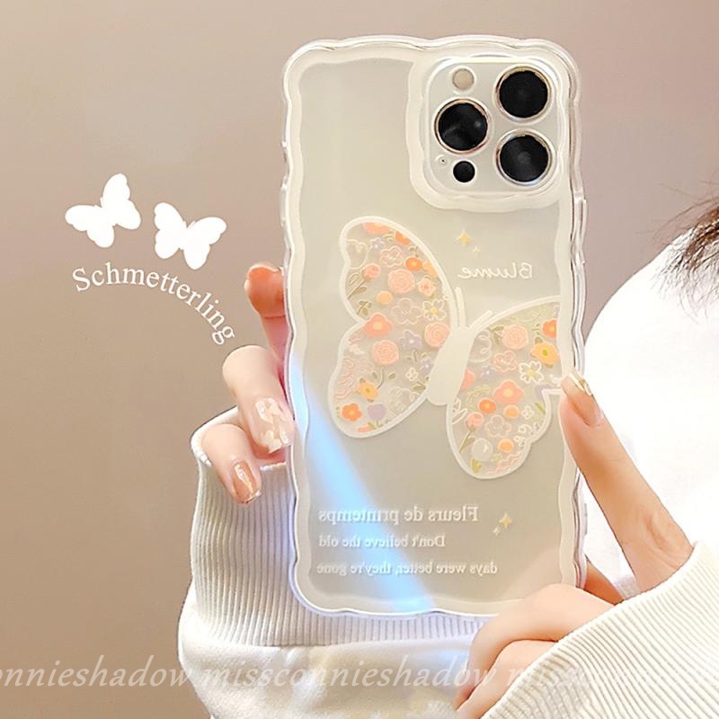 Soft Case Tpu Bening Desain Kupu-Kupu Untuk iPhone 7Plus 8 Plus 11 X XR XS Max 12 13 Pro Max