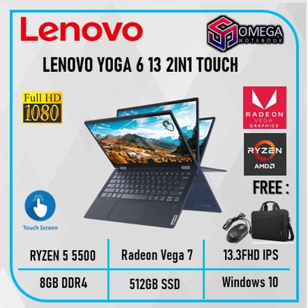 Lenovo Yoga 6 13 2in1 Ryzen 5 5500U 8GB 512GB Win10 13,3&quot; FHD