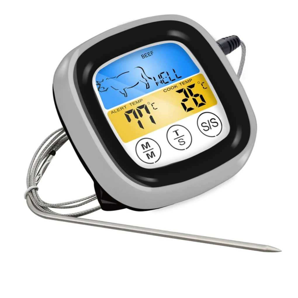 

Anpro Food Thermometer Meat BBQ Cooking Timer Touch Screen HY-2702