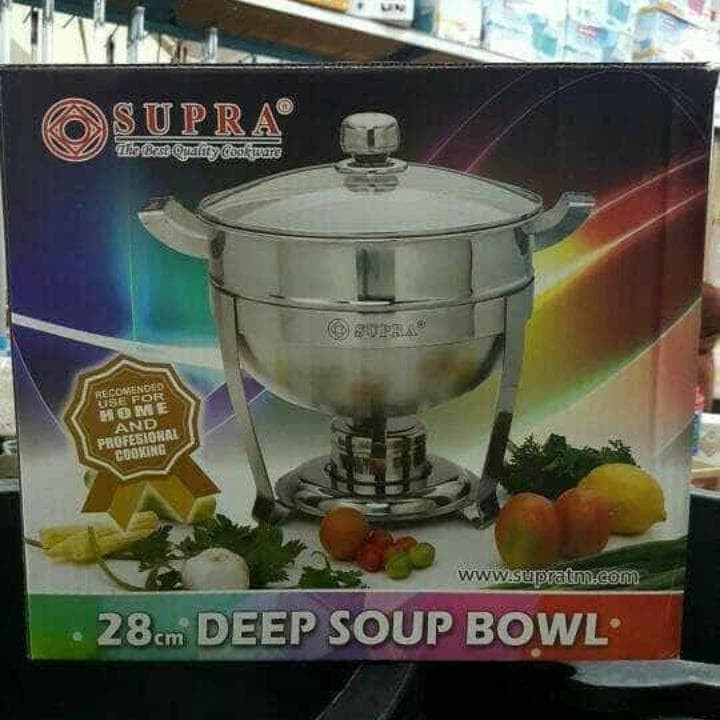 SUPRA Deep Soup Bowl 28cm/Prasmanan Bulat SUPRA 28cm/Panci Prasmanan 28cm