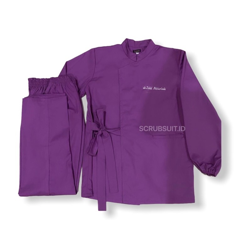 FREE BORDIR NAMA * KIRANA SET LENGAN PANJANG : BAJU JAGA/ BAJU OK/ SCRUBS