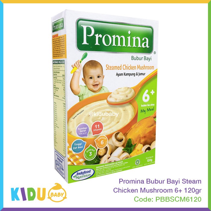 Promina Bubur Bayi 6 bulan keatas 120gr Bubur Bayi Sehat MPASI Makanan Bayi Kidu Baby