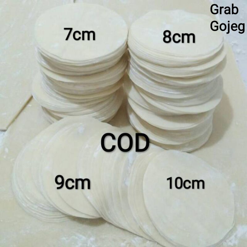 

Kulit dimsum ukuran 7cm/8cm/9cm/10cm kulit gyoza kulit siomay tipis lentur Anti lengket tidak mudah sobek Tanpa Pengawet Halal murah