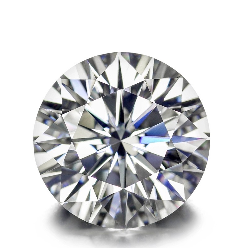 [Bayar di Tempat] Batu Berlian Moissanite 6.5mm 1 ct D Color VVS1 Sertifikat GRA