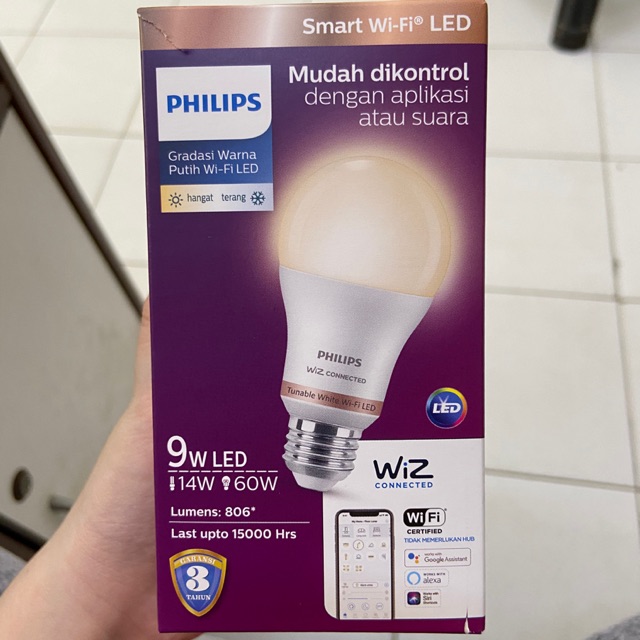 PHILIPS SMART WIFI LED 9W TUNABLE - COOL DAY LIGHT