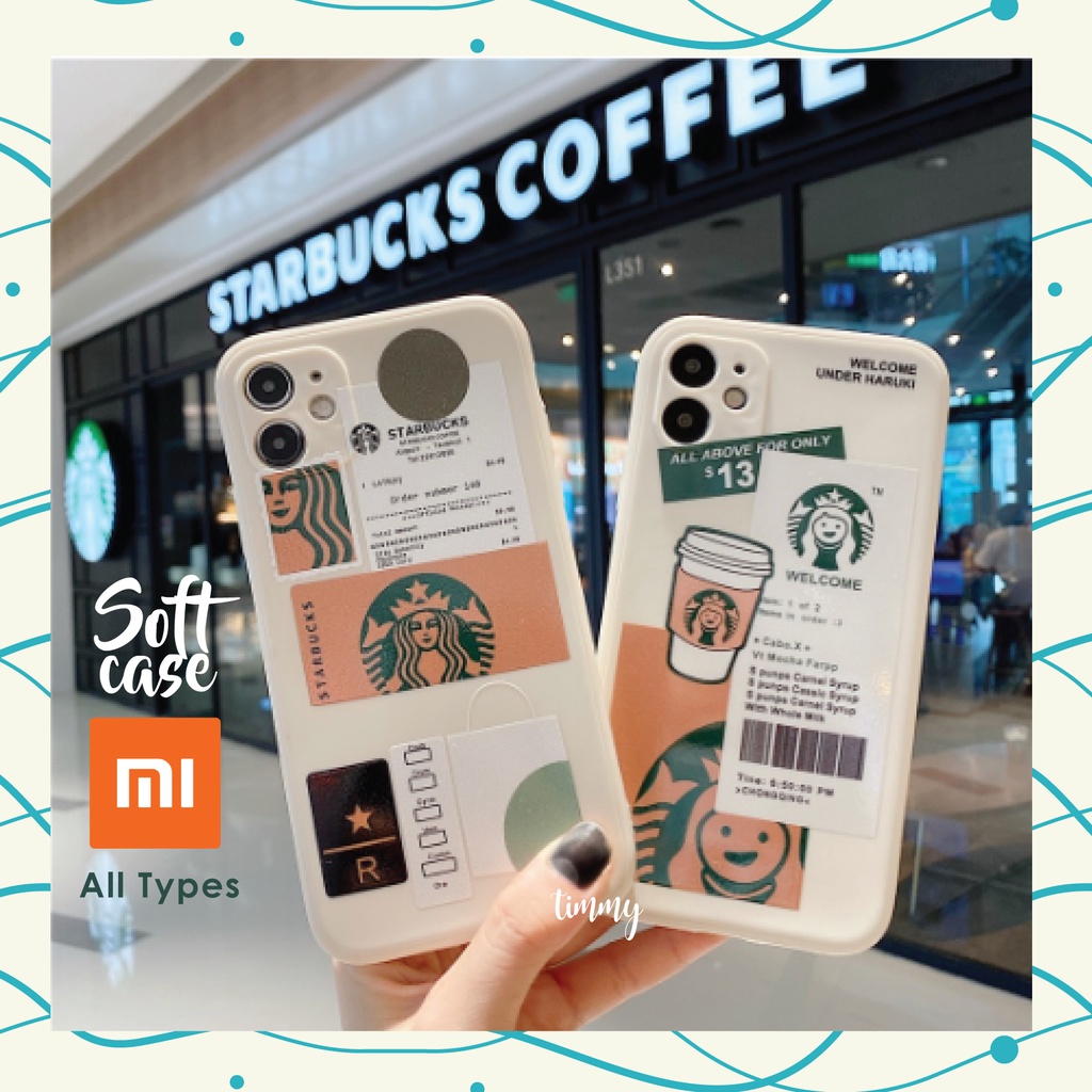 Softcase Xiaomi Redmi 10 Redmi 9T Redmi 9C Casing Starbucks Case TPU Halus Premium Case Square Case