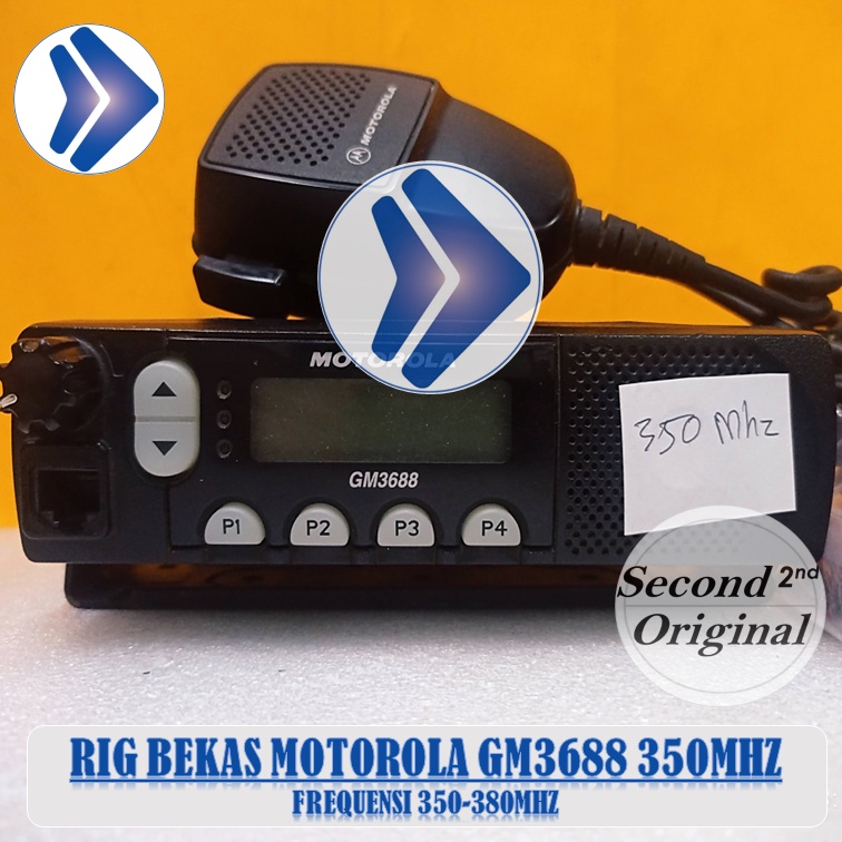 RIG BEKAS MOTOROLA GM3688 UHF LOW 350-380Mhz