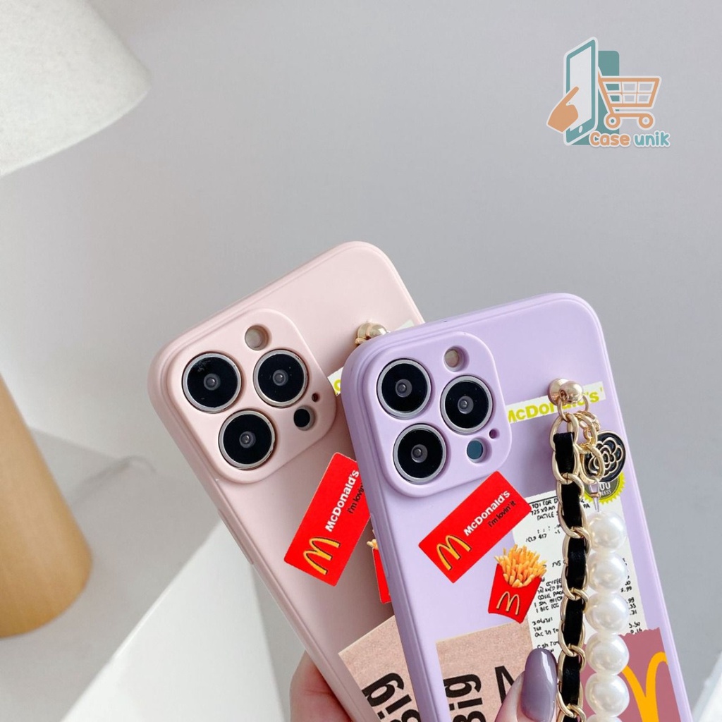 GM002 SOFTCASE MCD RANTAI MUTIARA OPPO A17 A17K A9 A5 A52 A92 A53 A33 2020 A54 A71 A74 A95 F1S A59 F7 F5 YOUTH RENO 4 5 6 CS4213