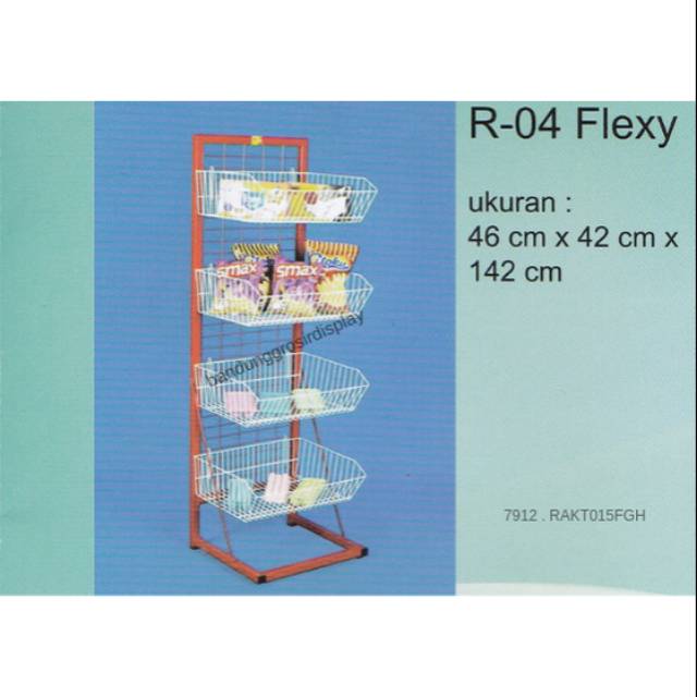 Rak Chiky Flexy Rak Makanan Serbaguna Display Jualan Keranjang hiky Keranjang Barang - BH