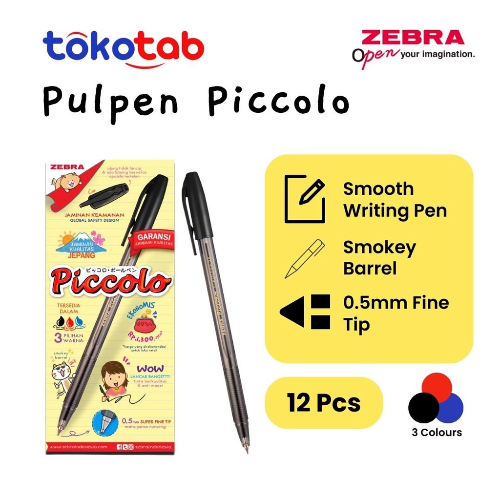 

Tokotab - [1PCS] Zebra Bolpen Bolpoin Pulpen Piccolo 0.7