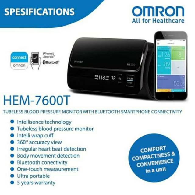 Omron 7600 T smart elite with bluetooth