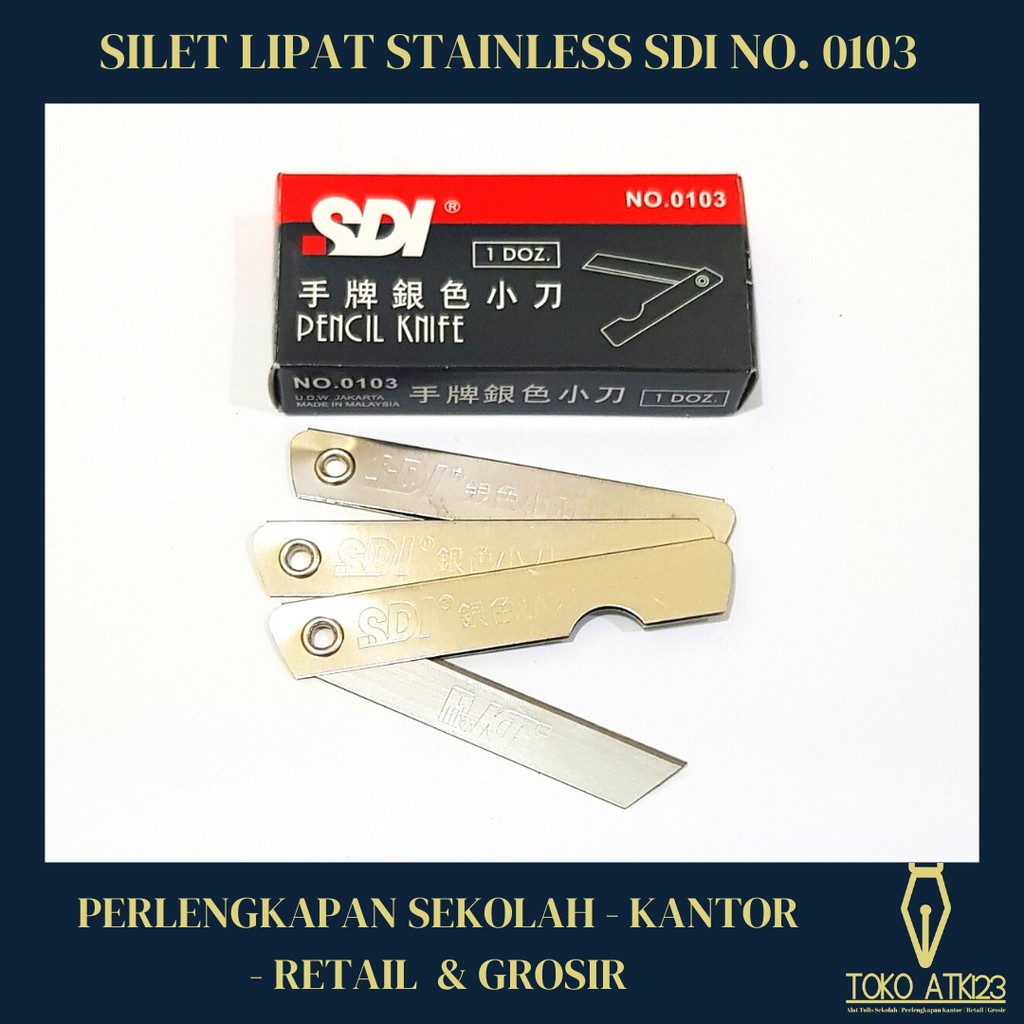 Cutter / Pemotong Kertas / Pisau Cutter / Silet Lipat Merk SDI No 0103