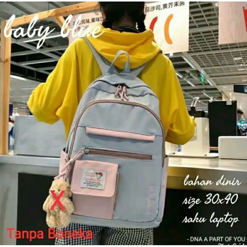 Kamuran Tas Sekolah Anak Dewasa Remaja Sd Smp Backpack Ransel Cewek Cowok R9I7 Gr RW402 Backpack Sekolah Ker