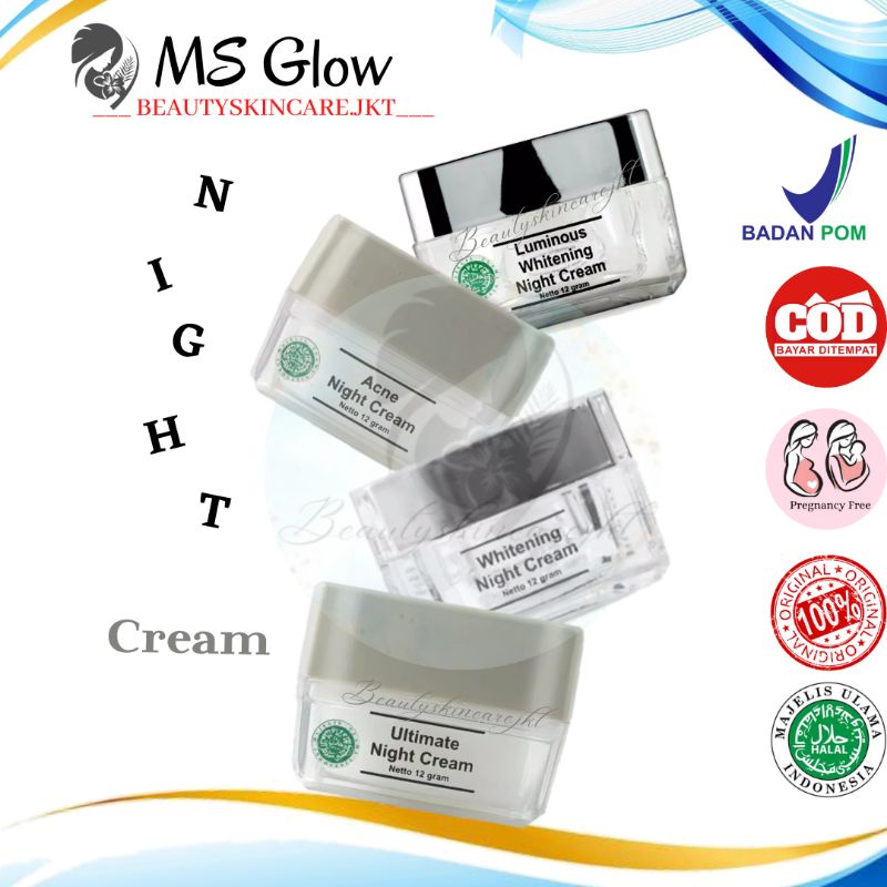 MS GLOW NIGHT CREAM | CREAM MALAM MS GLOW