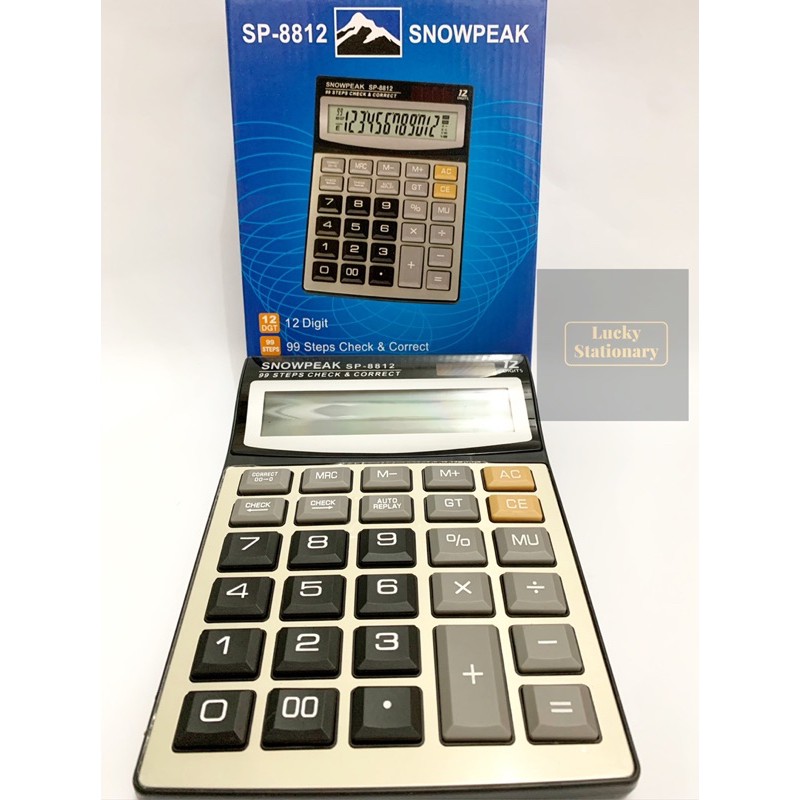 

Kalkulator Meja/ Kalkulator Dagang Merk Snowpeak seri SP-8812