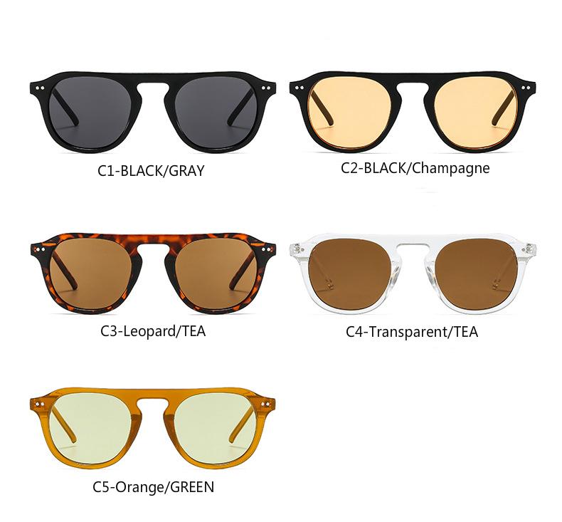 Fashion European and American personality retro ins street shooting men and women sunglasses metal hinges