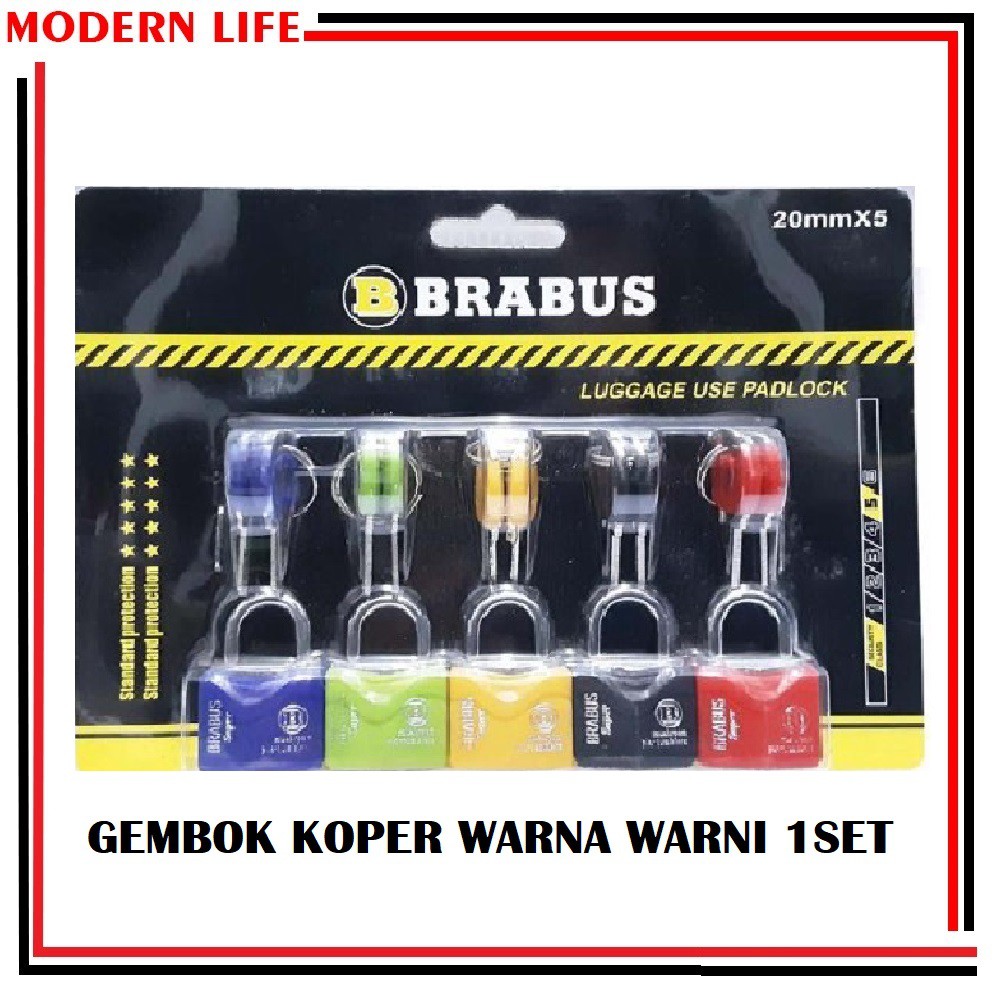 Gembok Koper / Gembok Kecil &quot;BRABUS&quot; 5 pcs, 20mm