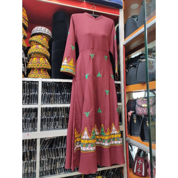 Baju Gamis perempuan khas Aceh | baju Gamis bordir khas Aceh