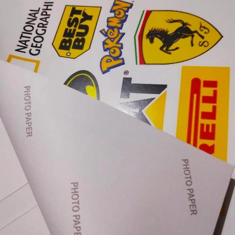 

Terlaris STICKER Glossy po paper A4 isi 20 lembar/kertas stiker mengkilap A4 ~