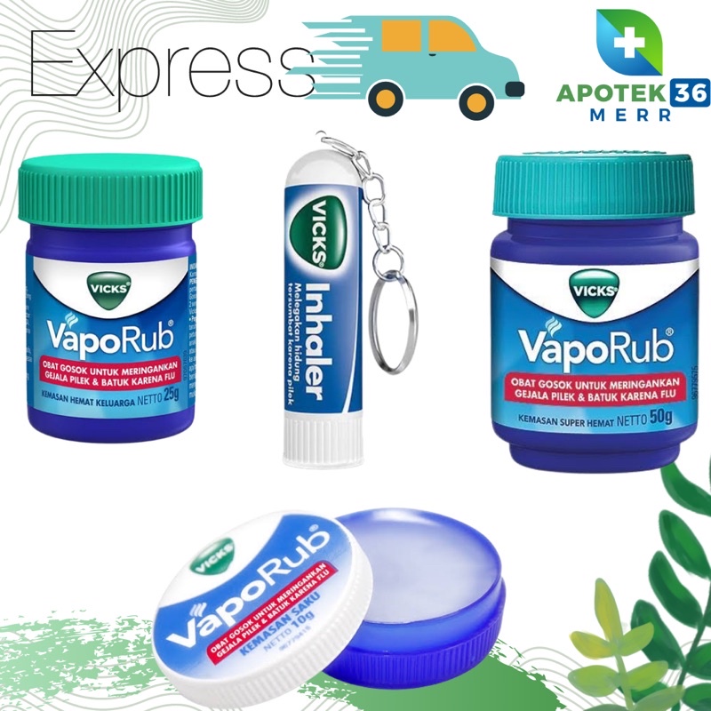 VICKS INHALER VAPORUB 10 25 50GRAM ALL VARIAN