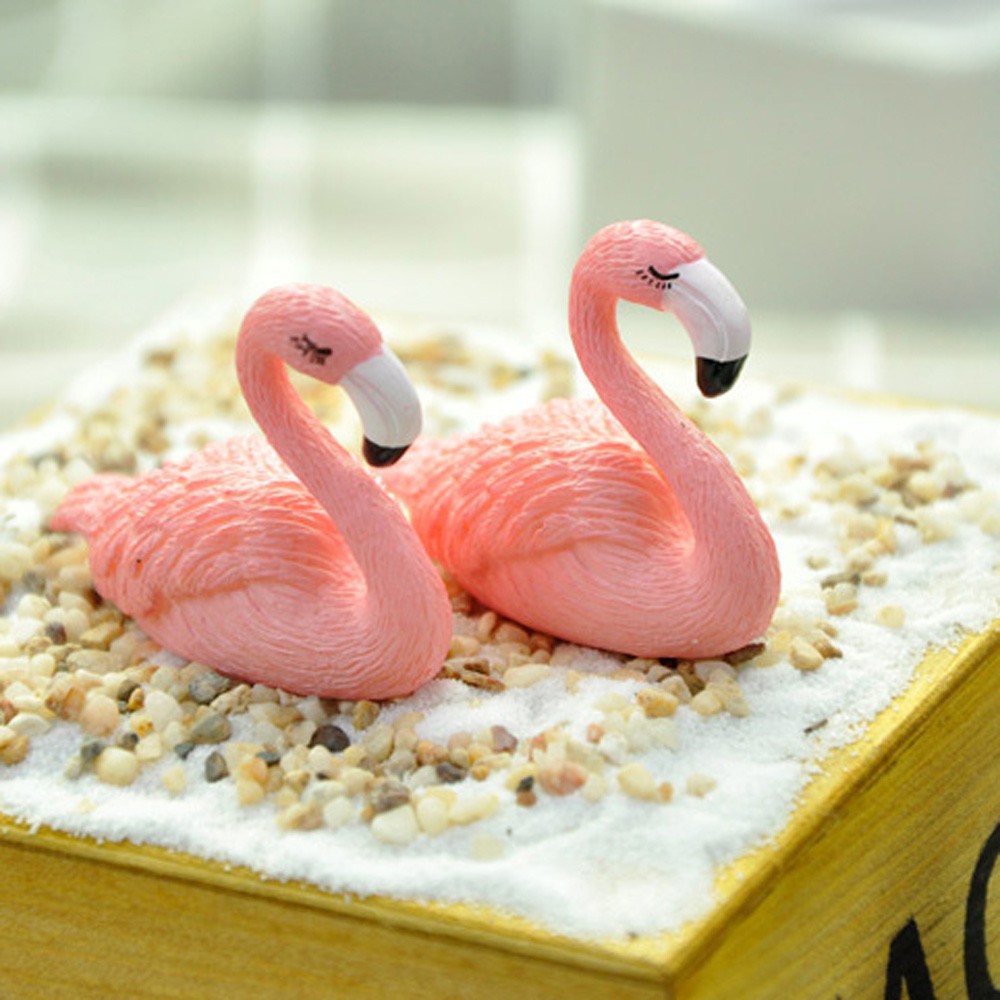 Mxbeauty Miniatur Flamingo Bahan Resin Handmade Untuk Dekorasi Pesta Pernikahan