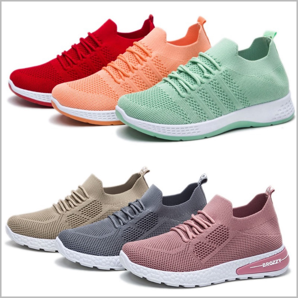 Brozzy Sneakers Wanita COD Gratis Ongkir D 13 / D 11 Casual Import