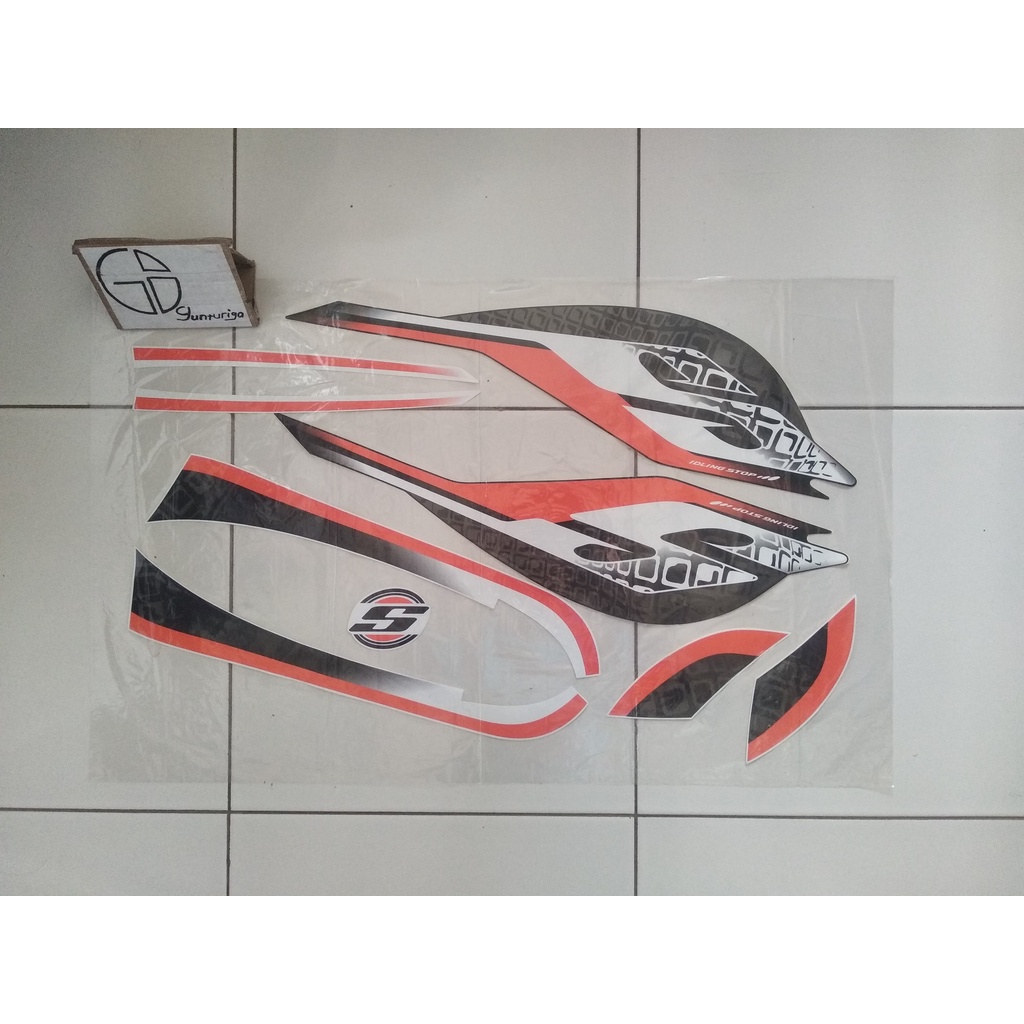 Striping Stiker Lis Honda Scoopy Sporty 2019 2020 Hitam Putih