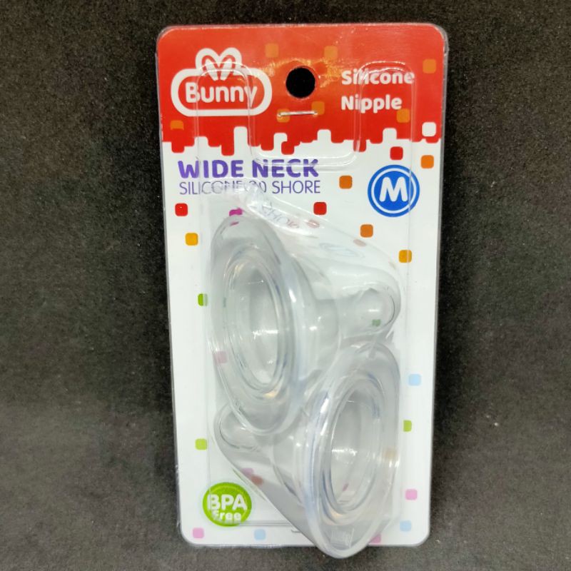 Lusty Bunny Dot Wide Neck isi 2 / Lusty Bunny Wide Neck Bottle Nipple 2pcs