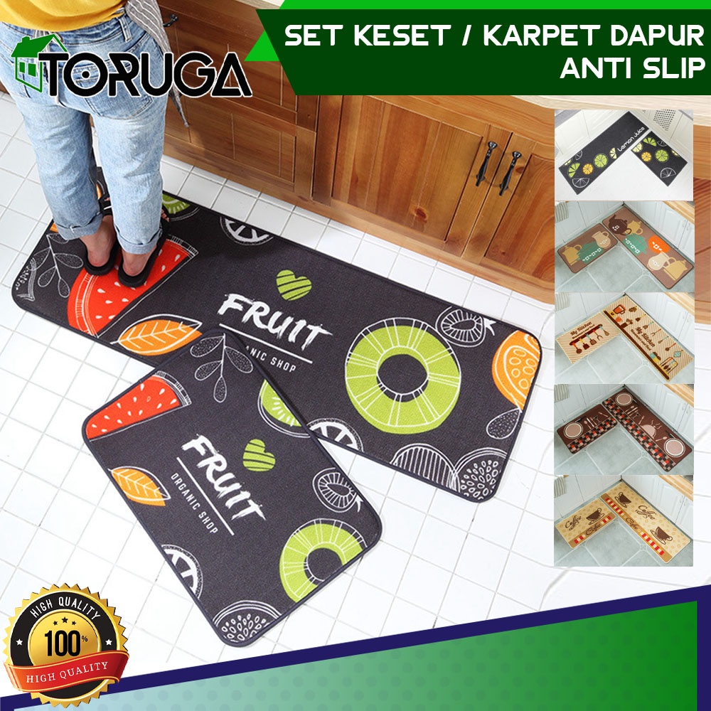 Karpet Keset Trendy Alas Kaki Dapur Pintu Kamar Ruangan Set Kitchen Anti Slip