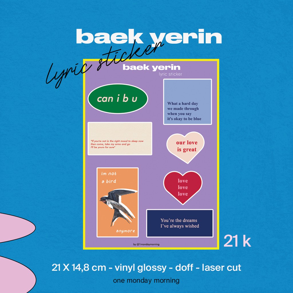 baek yerin lyric sticker